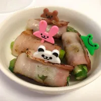 Snapdishの料理写真:アスパラのベーコン巻き|ぶぅさん