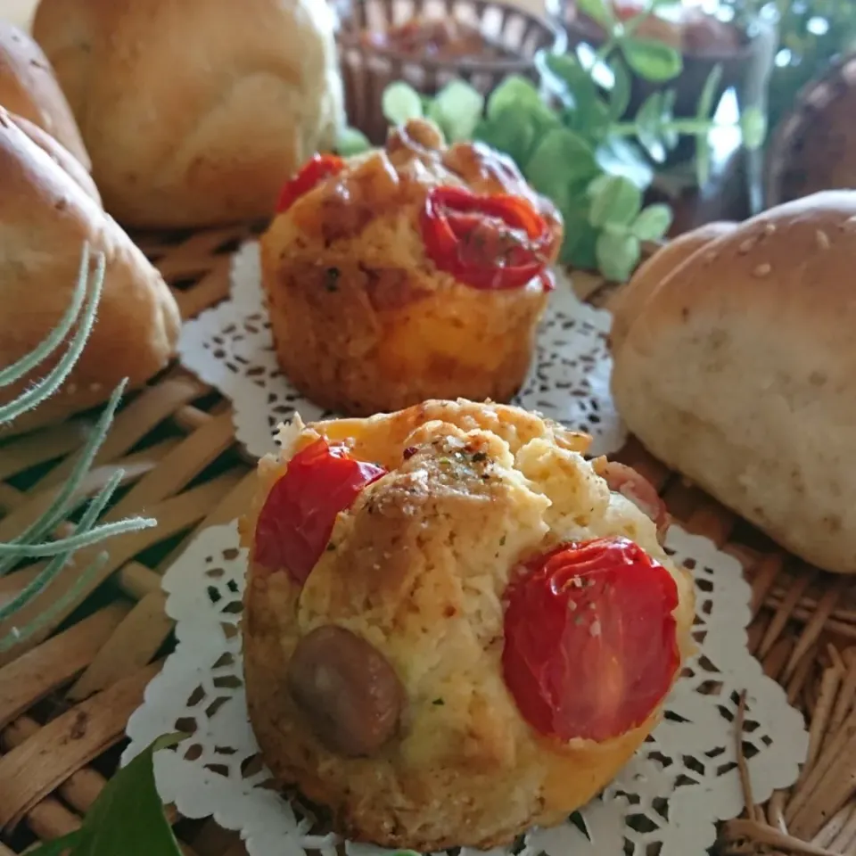 🧀チーズ&トマトのお食事系マフィン🍅|とまと🍅さん