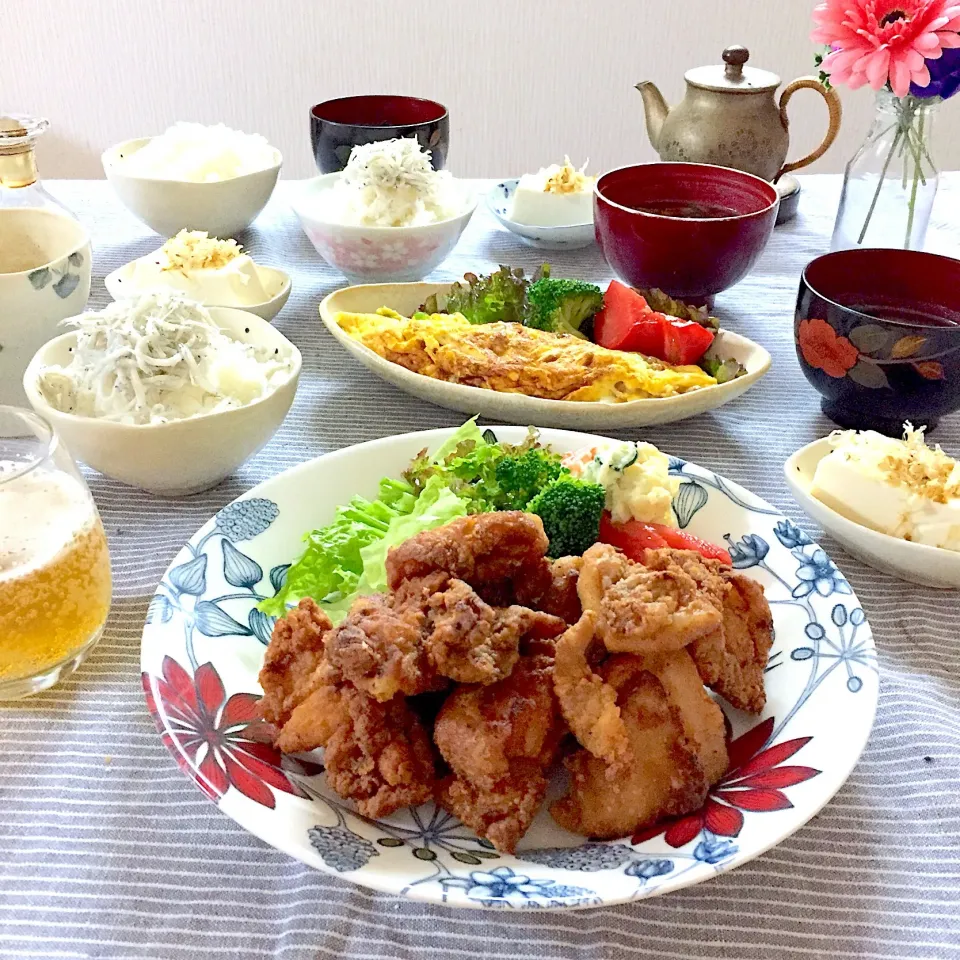 唐揚げ #おうちごはん  #晩ご飯  #家庭料理  #夕食|ゆかりさん