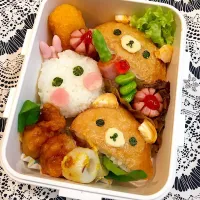 Snapdishの料理写真:キャラ弁 #ほっぺちゃん  #リラックマ稲荷|☆*SNmama☆さん