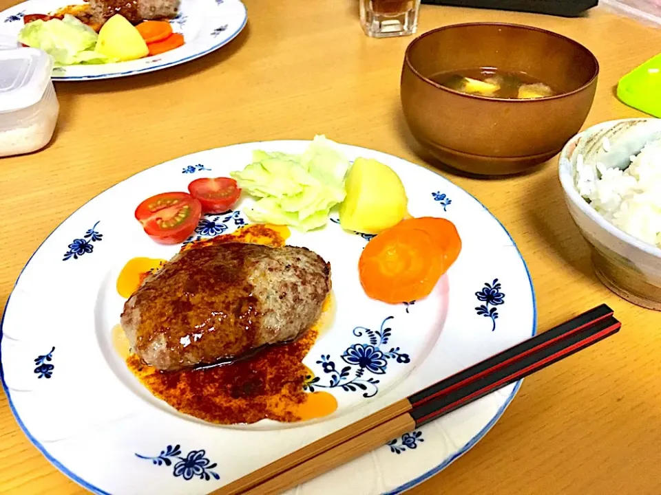 手作りハンバーグ😋🍽|walnutさん