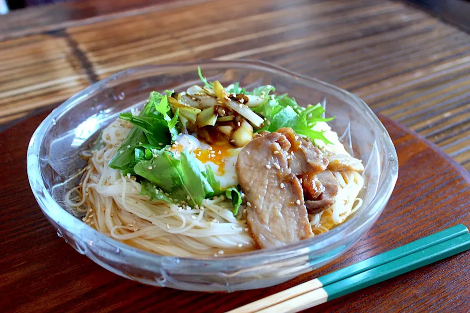 チャーシューのせぶっかけそうめん|よっすぃさん