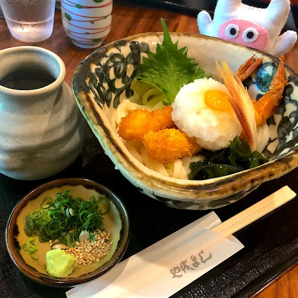 Snapdishの料理写真:エビフライおろしうどん🍤|ヨッチャンさん