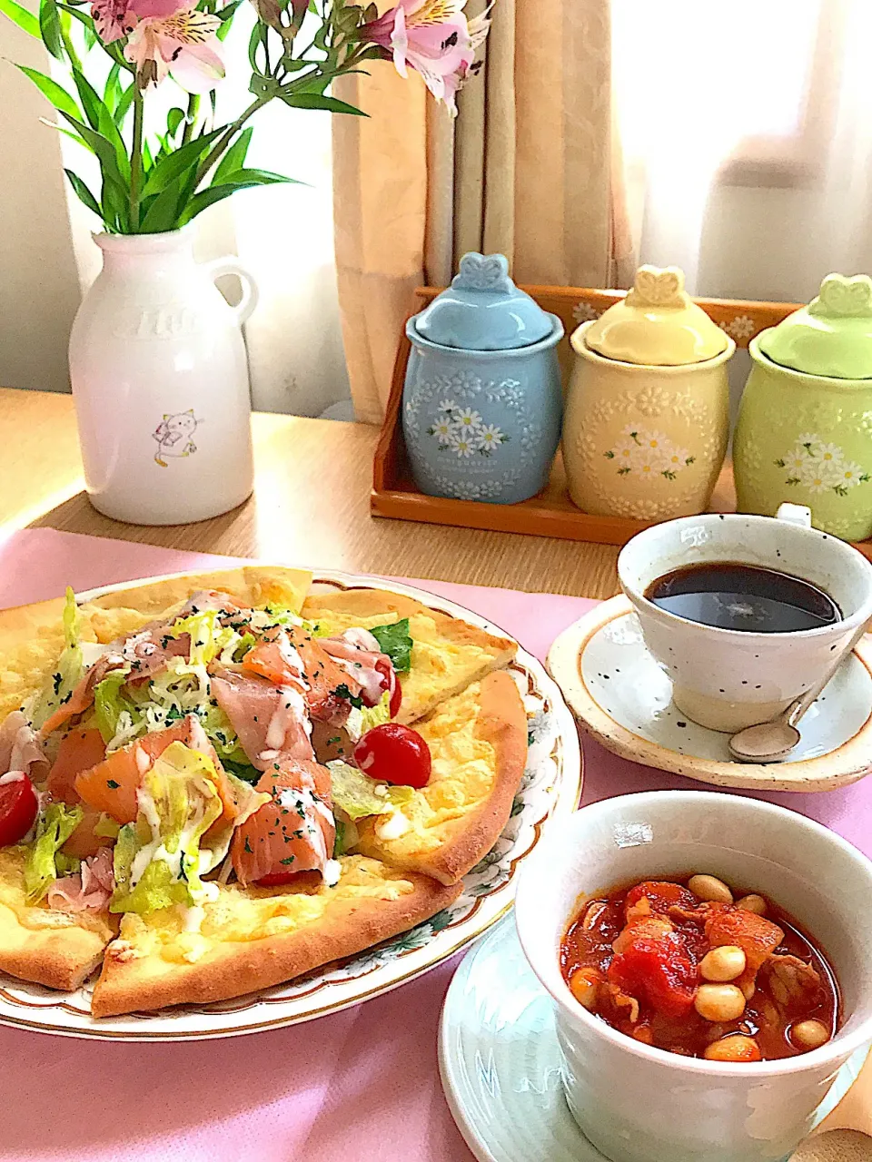 日曜☀️早起きしたから手作りピザで朝食🍕|サミカさん