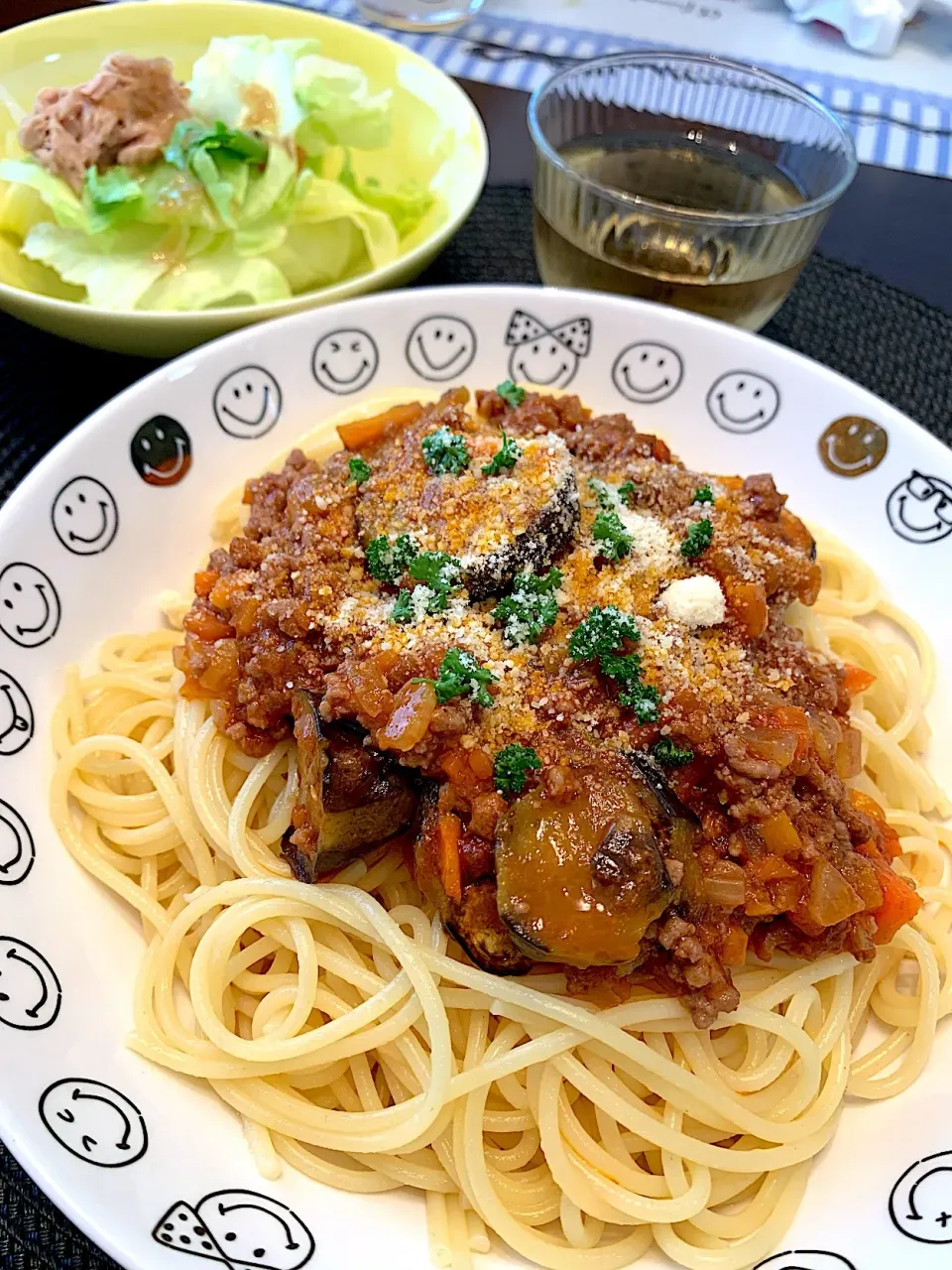 茄子のミートソーススパゲティ♡|ゆきりん。さん