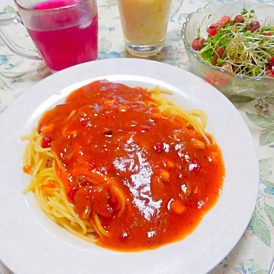 無印良品のあんかけパスタソース🍝のパスタ|うたかた。さん