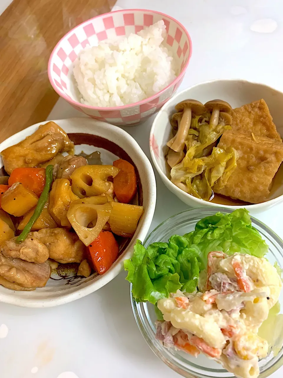 鶏と野菜の照り焼き煮献立|besさん