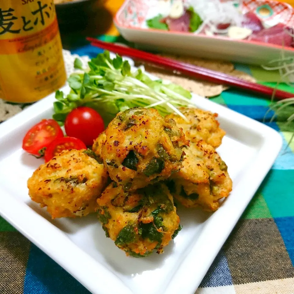 かおりん✴︎❤︎さんの料理 エアリ～❤️三つ葉と豆腐の鶏塩素揚げ団子|とまと🍅さん