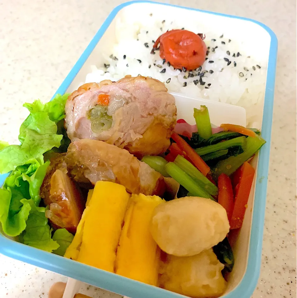 Snapdishの料理写真:鶏もも肉の野菜巻き弁当|besさん