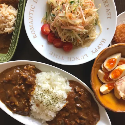 「ＭＣ　中華ドレッシング」を使ってみたSnapdishの料理・レシピ写真:二種類のカレー♫