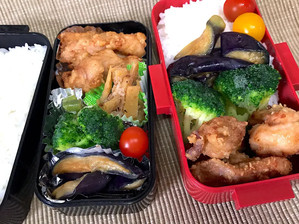 5/28 #中学生女子弁当  #お父さん弁当  #唐揚げ弁当 #ナス|みぽりんさん