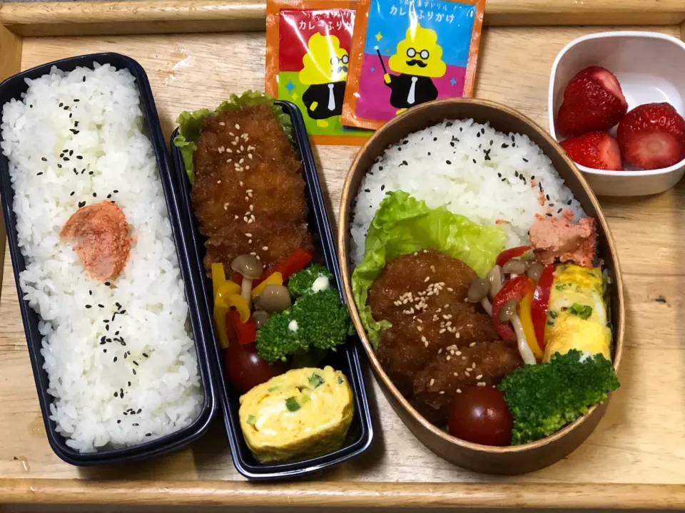 鶏カツの甘酢掛け 弁当|弁当 備忘録さん