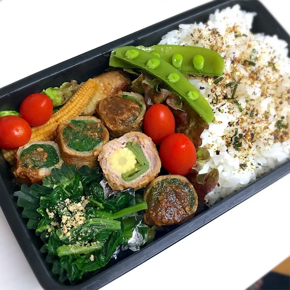 👨🏻父ちゃん弁当
野菜の肉巻き
ほうれん草と小松菜のナムル|まいまいさん