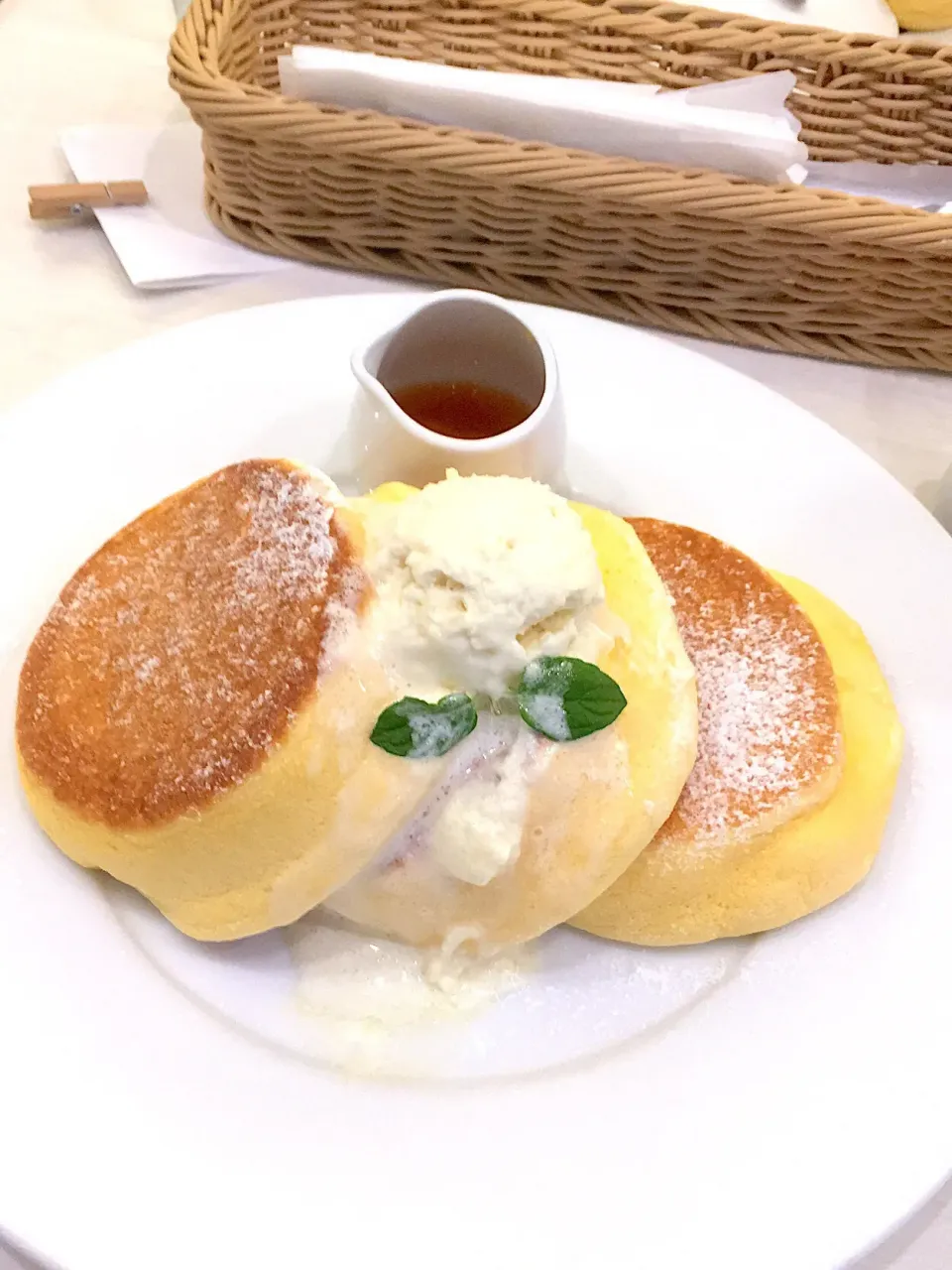 Snapdishの料理写真:幸せのパンケーキ♪|ちぃさん