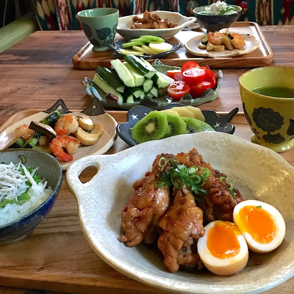 手羽元のコーラ煮定食|ともみさん