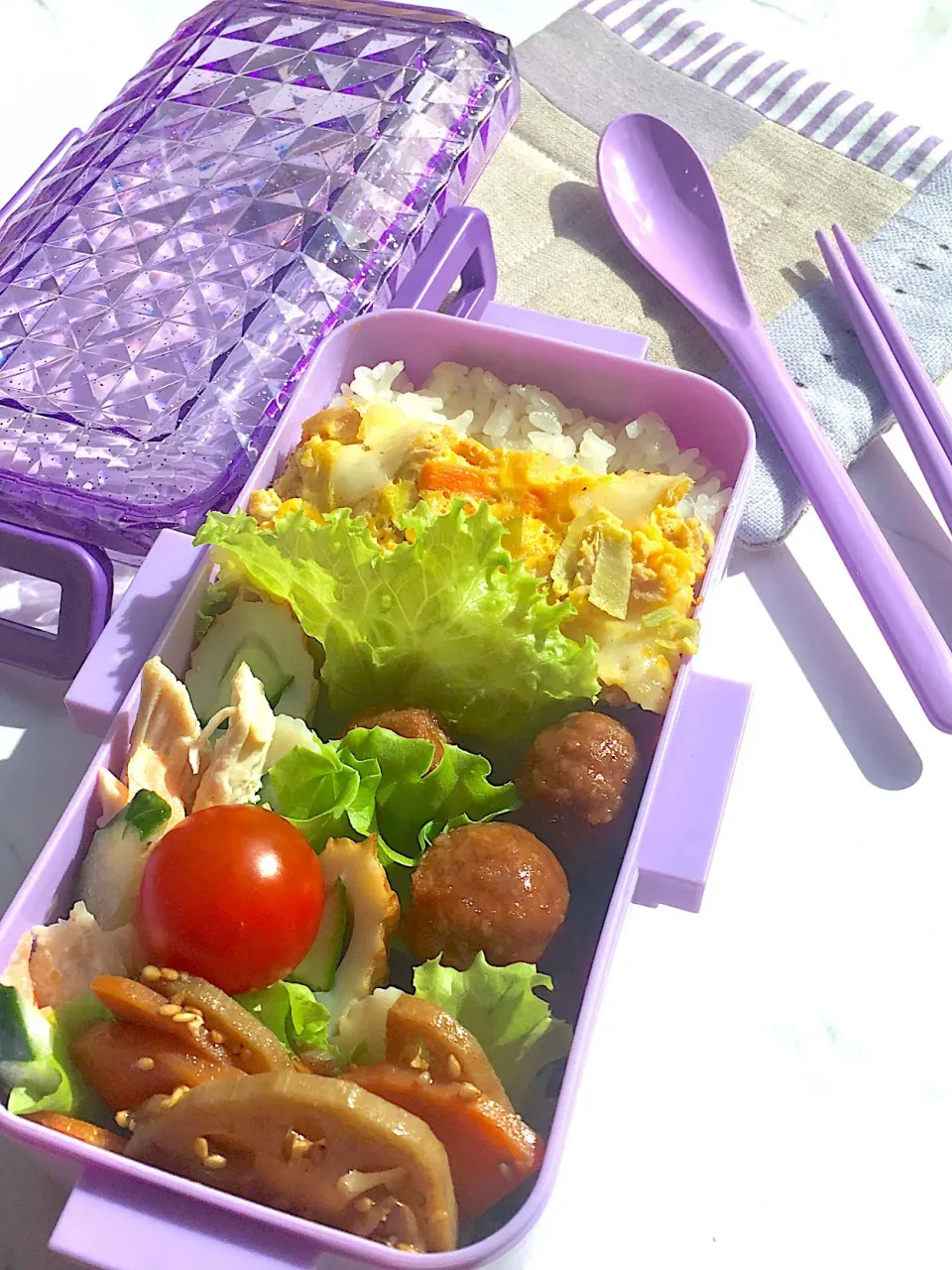 Snapdishの料理写真:チキンサラダ弁当|Rieさん