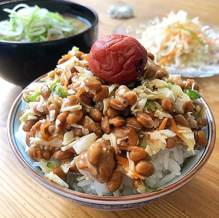 🔴ビーチク納豆サラダ丼|ガク魁‼︎男飯さん