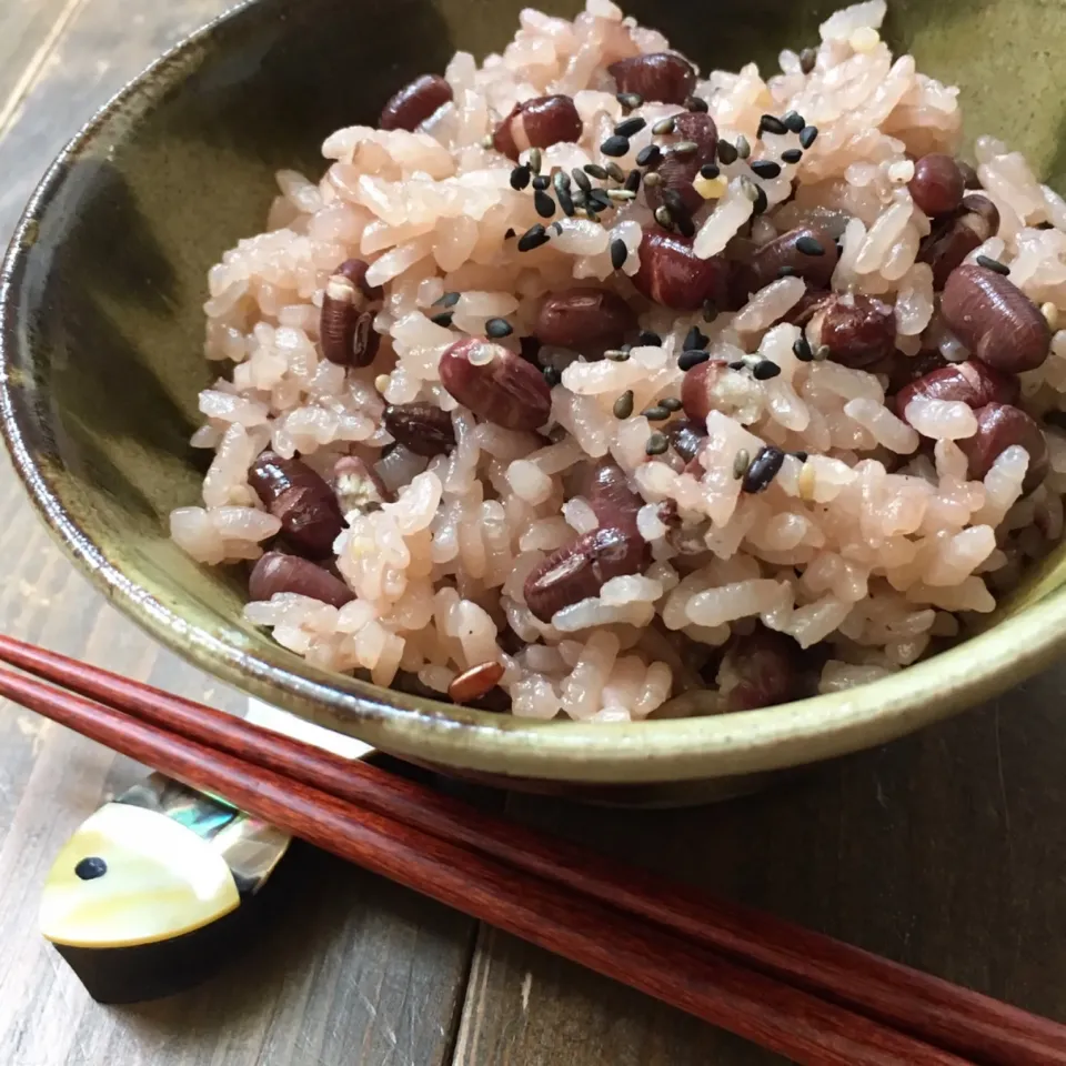 さっさと作ったお赤飯🍚🥢|七海さん