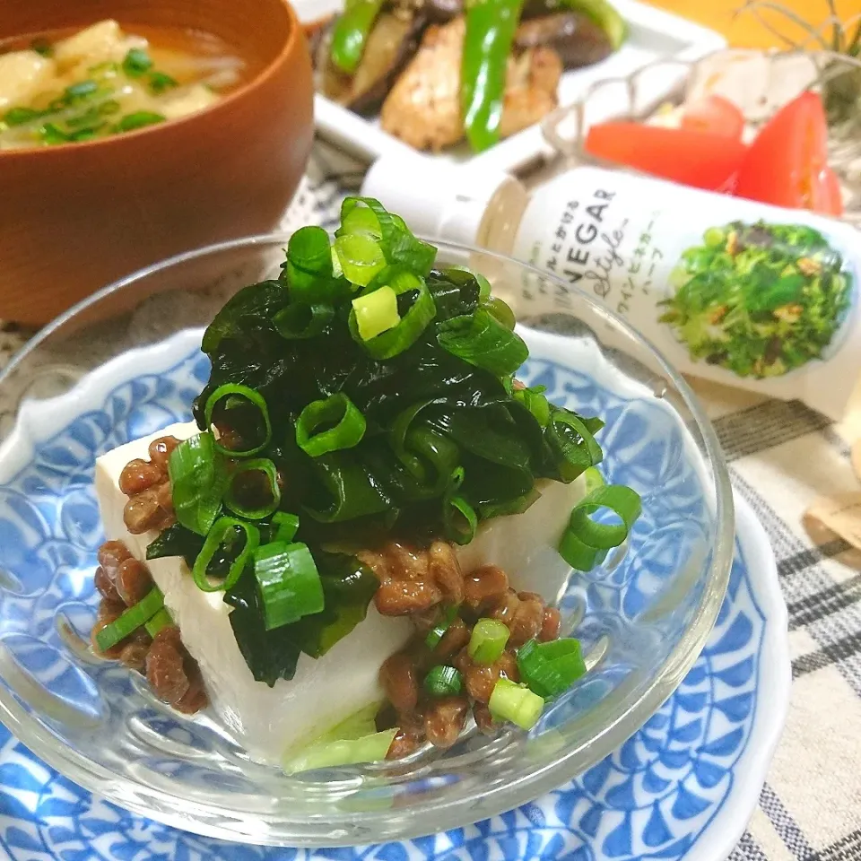 容子さんの料理 豆腐のビネガー&オイル納豆かけ☆|とまと🍅さん