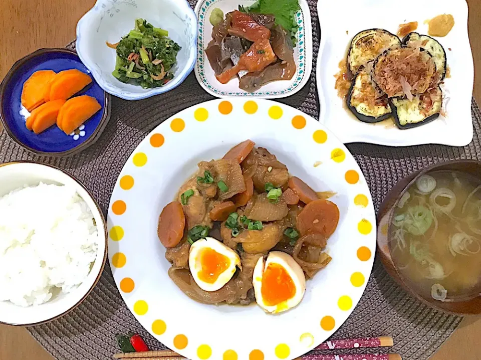 鶏のさっぱり煮定食|ゆうかさんさん