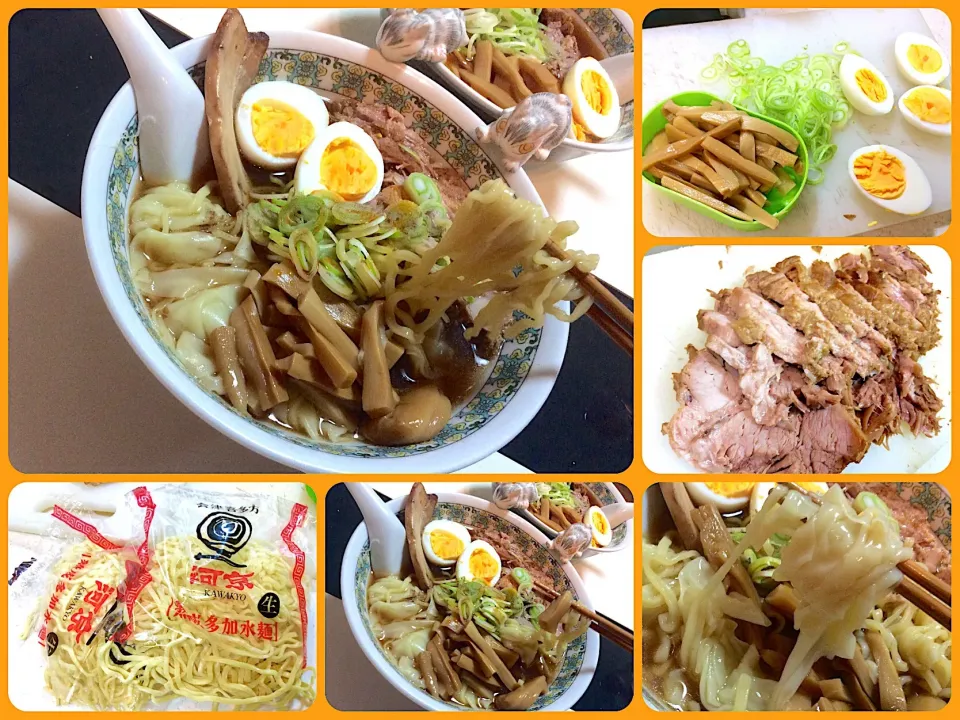 お家で作る 喜多方ラーメン
手作りチャーシュー ワンタン入リ！|Takeshi  Nagakiさん