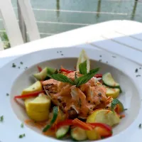 Mahi mahi and basil red pepper sauce|Ricardo Martinez Reyesさん