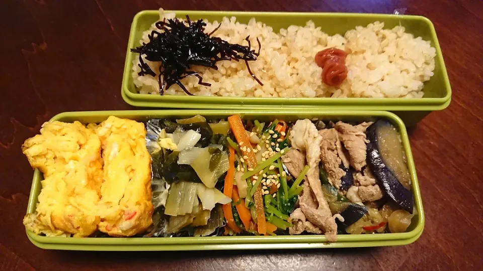 豚肉と茄子炒め弁当|りょーさん