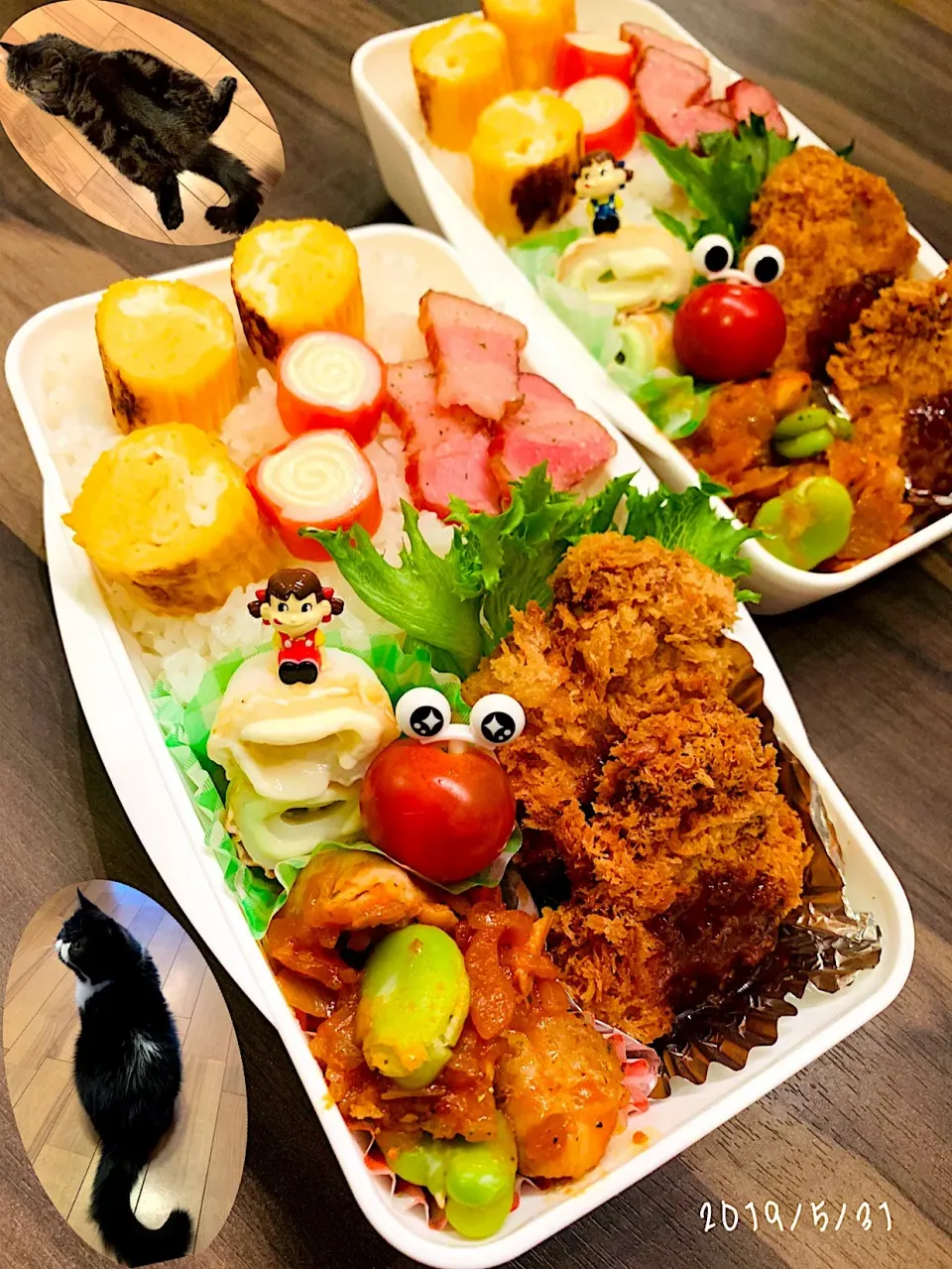 Snapdishの料理写真:高１⚾️球児めしｯ⚾️
          ＆
Yくん現場めしｯ🐼
2019☆5☆31☆(金)☁☔
‪(๑•🐽•๑)‬ヒレカツ
((ε( ｰөｰ)໒꒱· ﾟ鶏トマト煮
 
      ＼＼\ ٩(๑❛ワ❛๑)و //／／ﾌｧｲﾄ♫
✺◟(∗❛ัᴗ❛ั∗)◞✺✺◟(∗❛ัᴗ❛ั∗)◞✺✺◟(∗❛ัᴗ❛ั∗)◞✺|*w*tomomi🐾🐾🐾さん