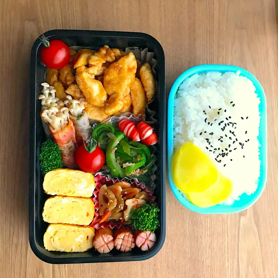 タレぽんチキンで旦那弁当♡|ちぃさん