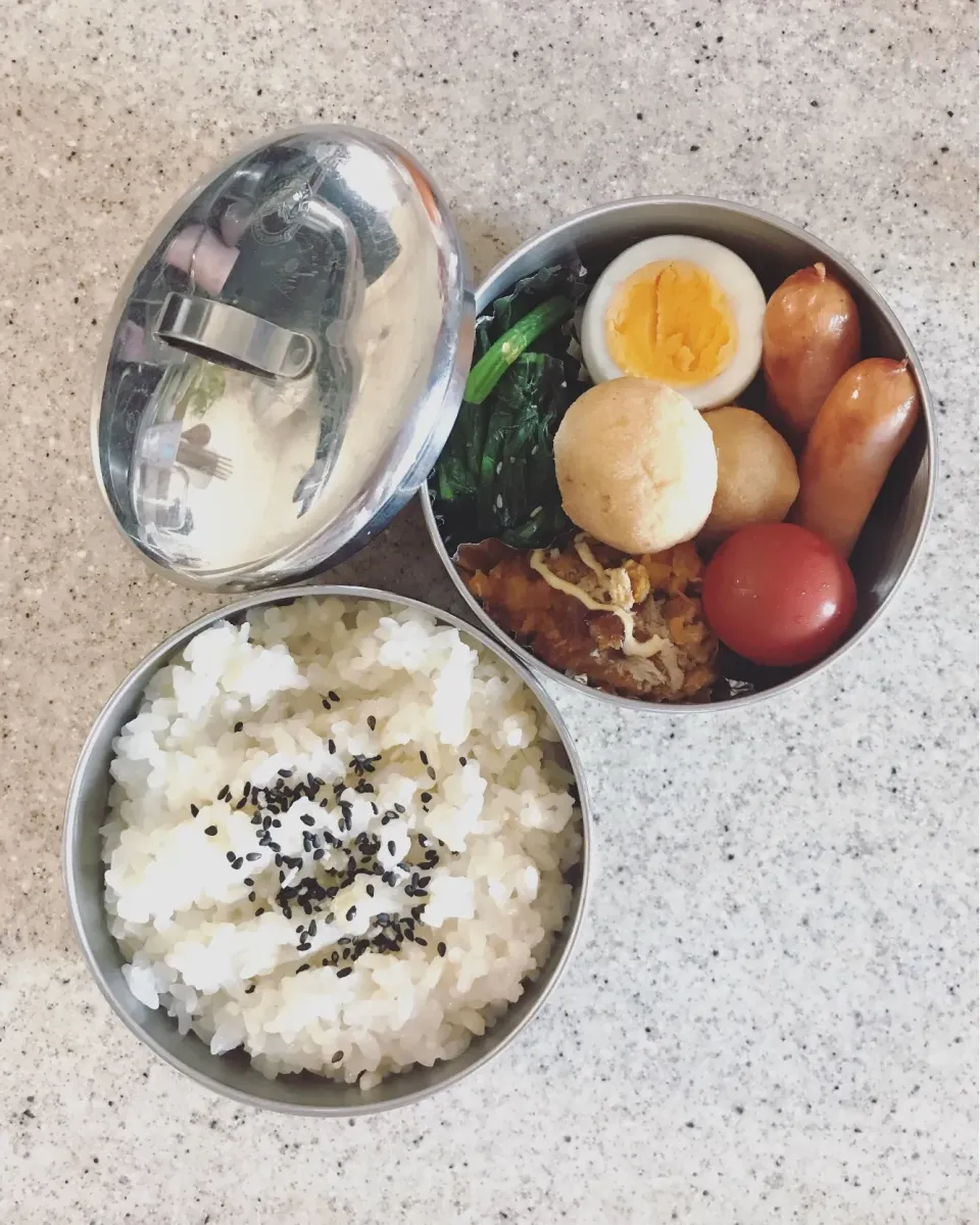 かぼちゃスコップコロッケ弁当🍱
 #弁当  #お弁当  #部活弁当  #高校生男子弁当|ちっくんさん