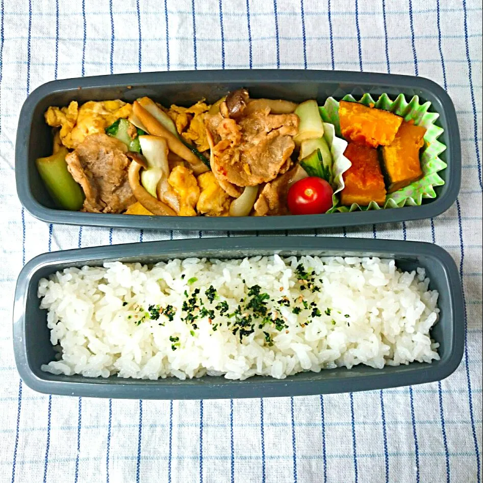 豚肉と卵のオイスターソース炒め弁当|jun(・x・)さん