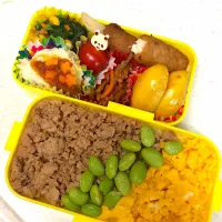 Snapdishの料理写真:小学生娘のお弁当🍱(^^)|youko☆さん