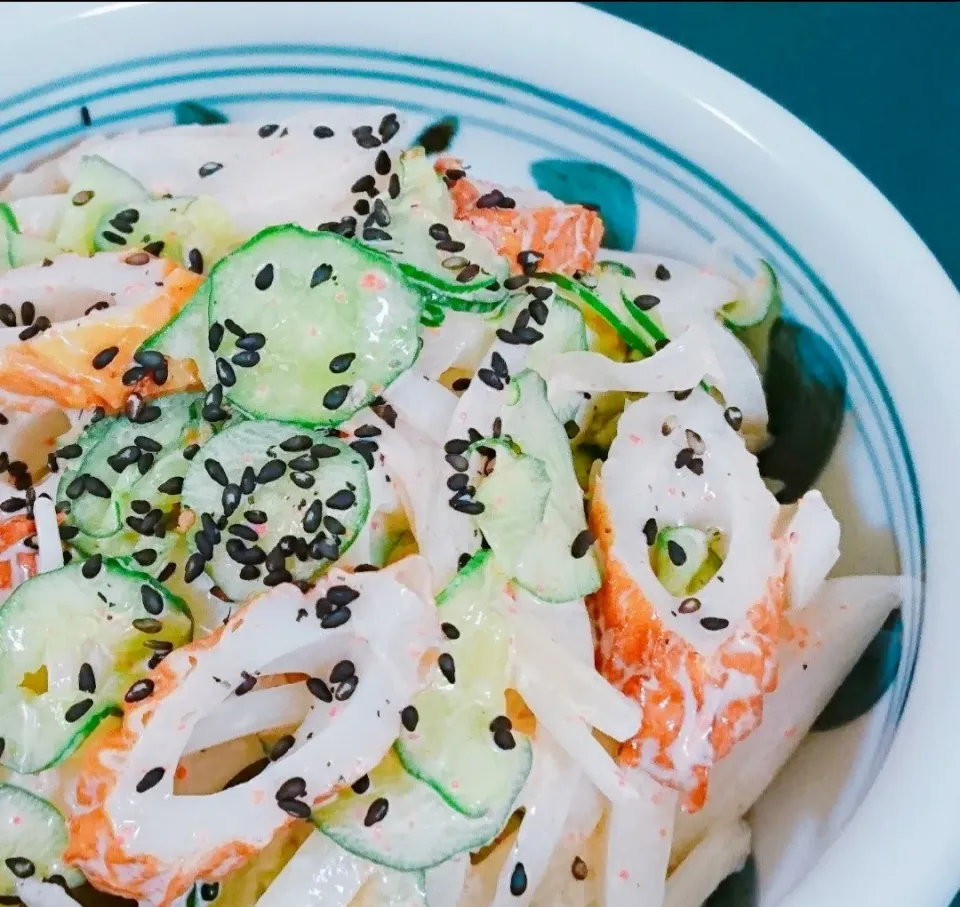 からあげビールさんの料理 アレで簡単♪つまみに最高♪新玉ねぎとちくわの明太マヨサラダ|bobbinさん