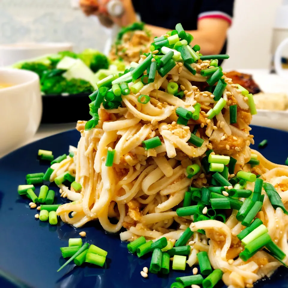 めんツナかんかん&ひきわり納豆パスタ|にこりんさん