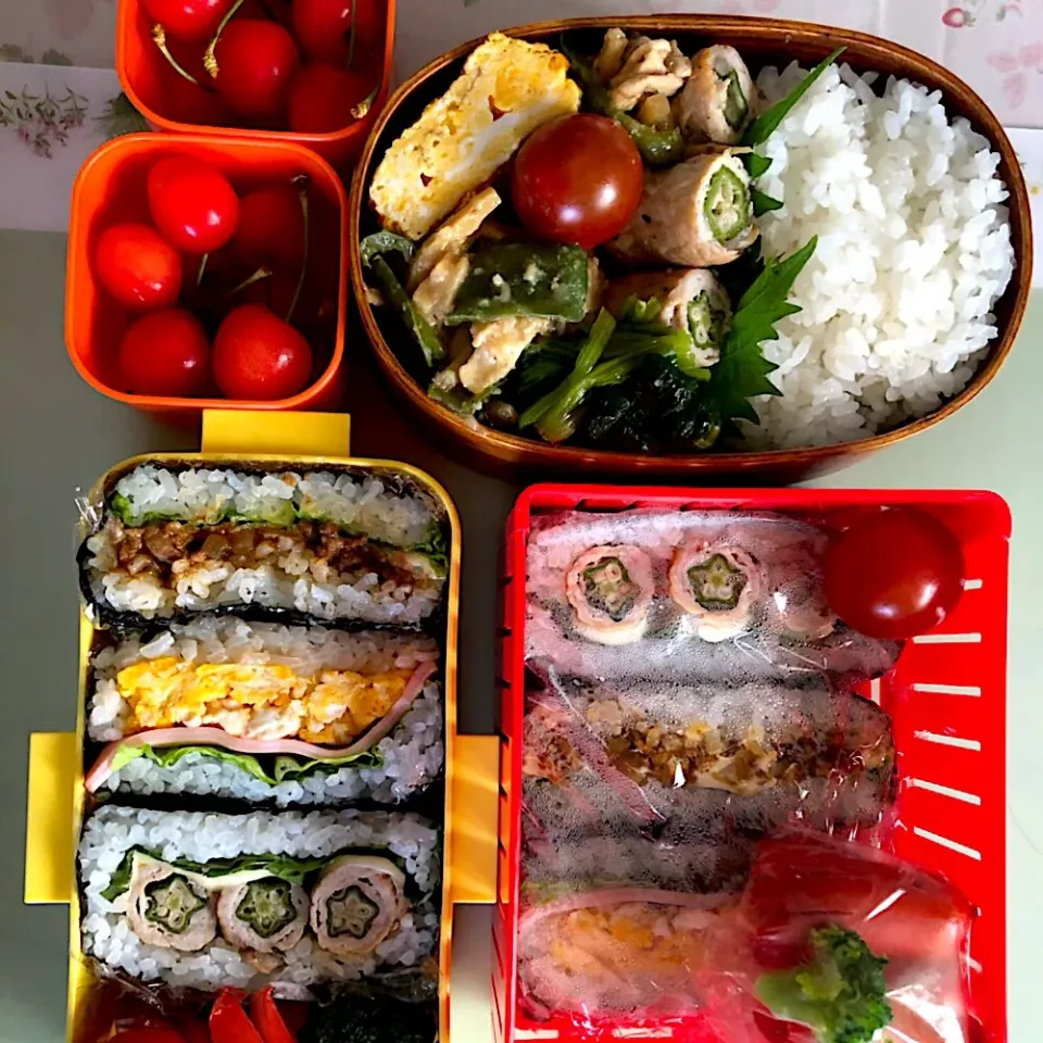 Snapdishの料理写真:おにぎらず弁当！|えすてるんさん