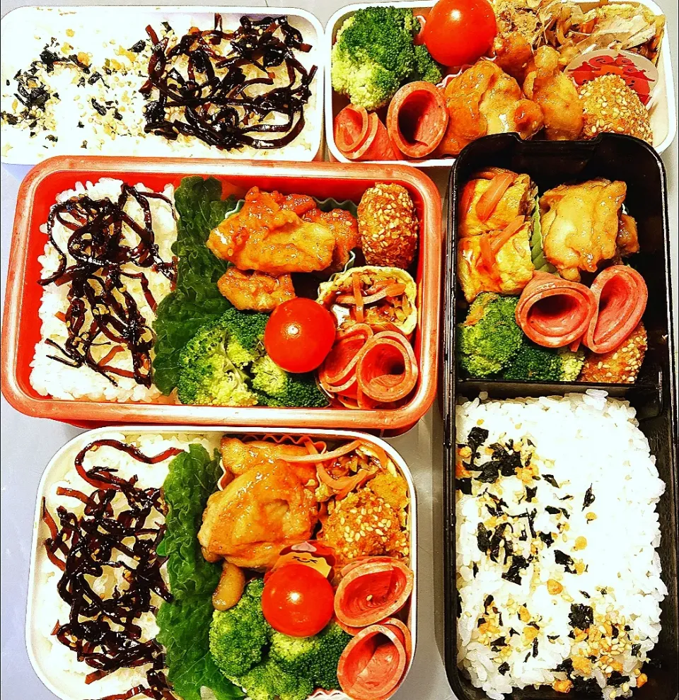 Snapdishの料理写真:家族分のお弁当|Dorothy memorable dishesさん