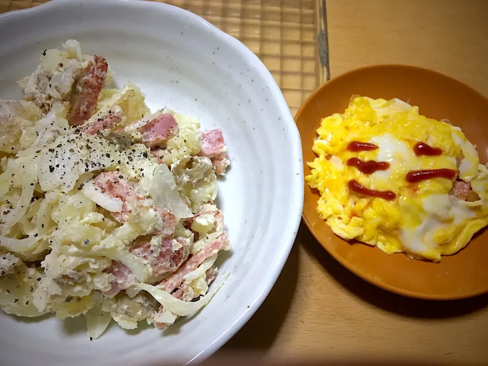 ポテトサラダとミニオムライス|ゆづきさん