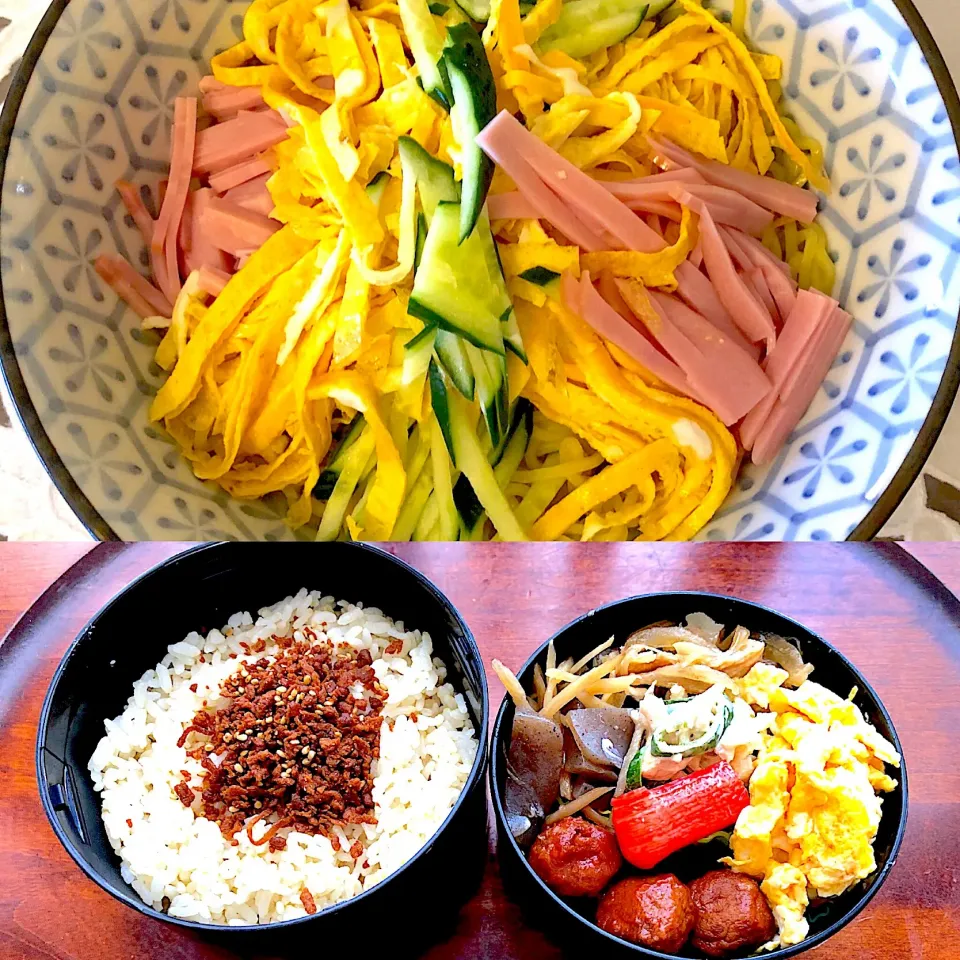 昨日の冷やしラーメンと🥗本日の息子弁当🍱|Yukie  Toriseさん