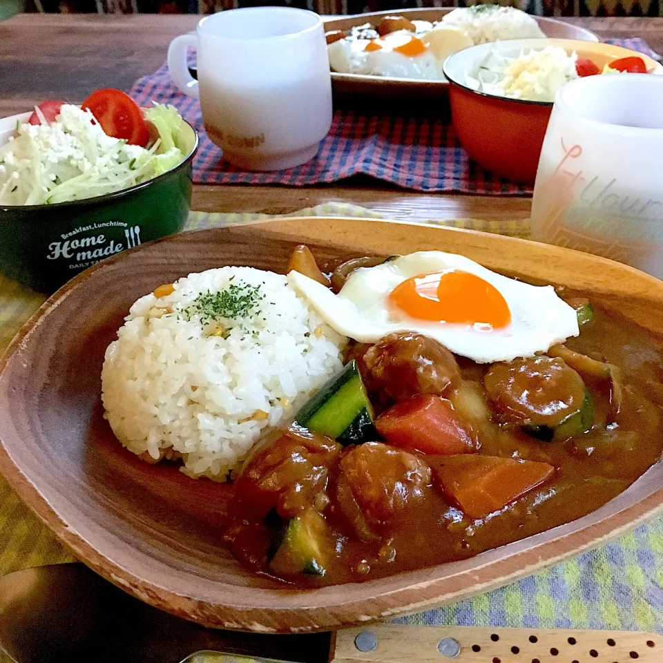 ズッキーニと鶏団子のカレー|ともみさん