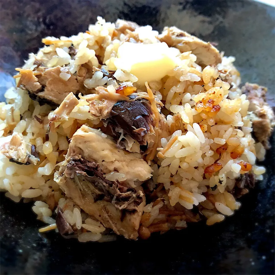 サバ缶となめたけの炊き込みご飯|❁❁❁さん