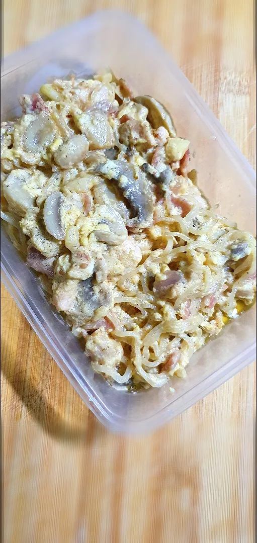 shiratake noodles in Carbonara|KaJa Laderoさん