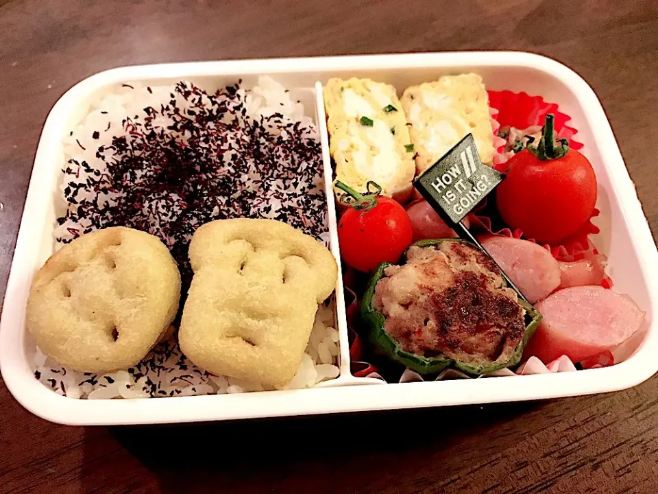 #お弁当 #ピーマン肉詰め #ネギ入り卵焼き|shihoさん