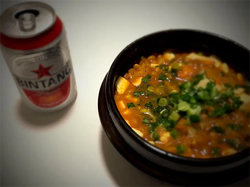 納豆キムチ麻婆豆腐＆BINTANG BEER|mayさん