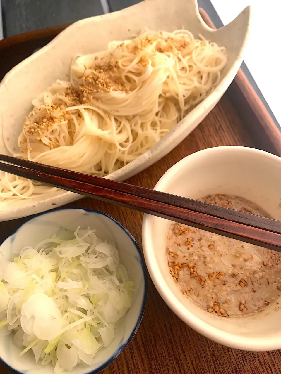 Snapdishの料理写真:坦々麺風つけダレ|hiroさん