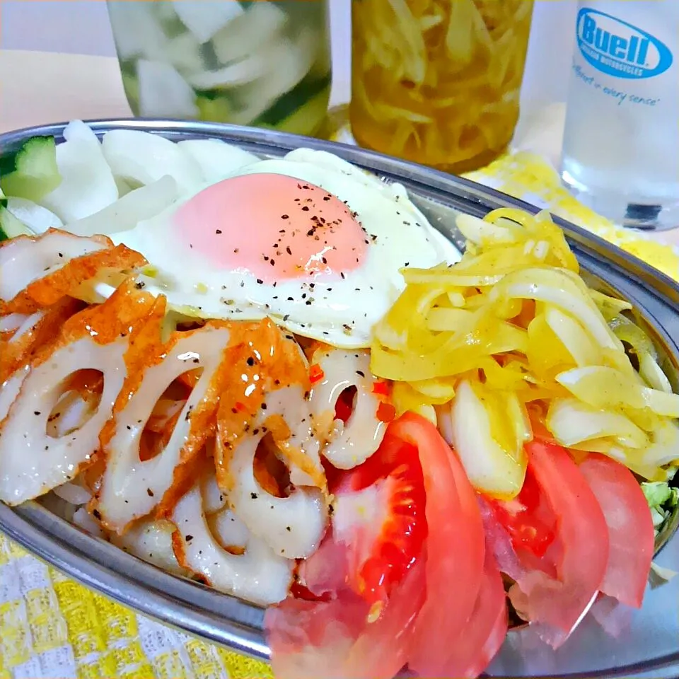 シュトママさんのカレー味マリネ
ちくわライスに添えて|みるくここあさん