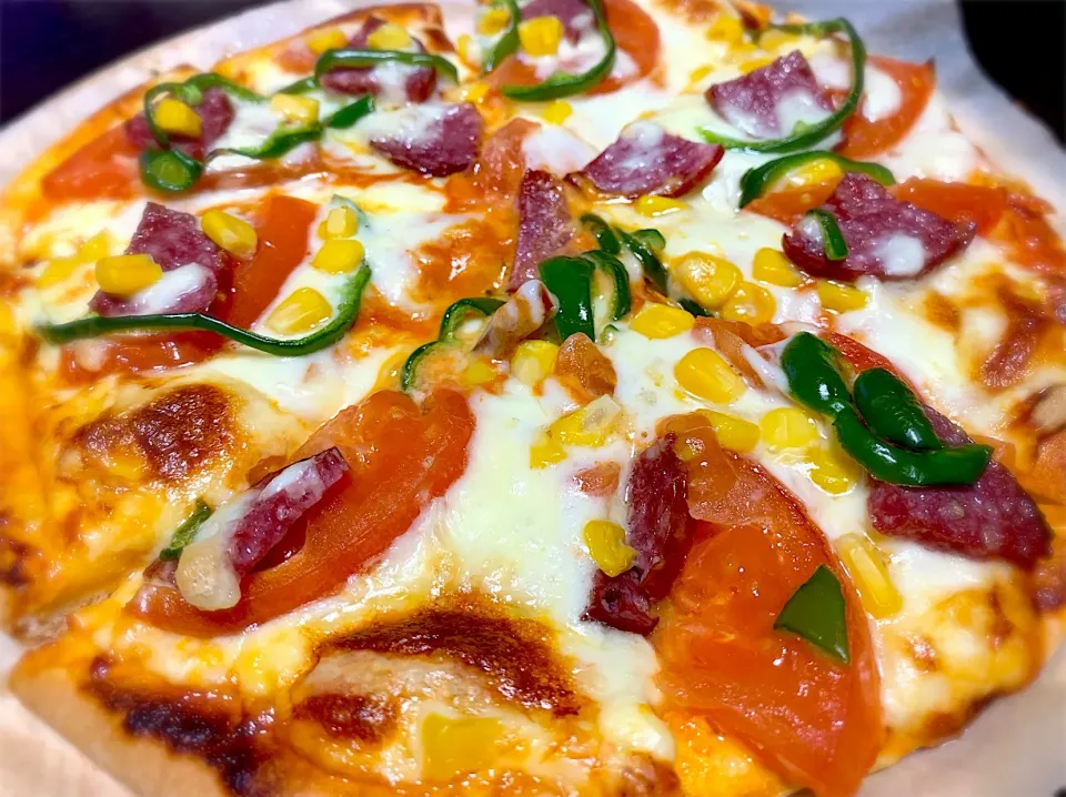 カチョカヴァロ&ミックスチーズ🧀の生サラミ王道ピザ🍕

 #ピザ  #結婚記念日  #ディナー  #生地から手作り  #発酵なし|桃実さん