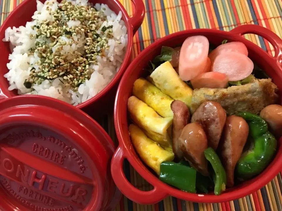 20190605🍱今日の旦那さん弁当🍱
 #旦那さん弁当  #手軽にプラ酢レモンの酢  #レモンの酢でラディッシュピクルス  #washoku|akiyo22さん