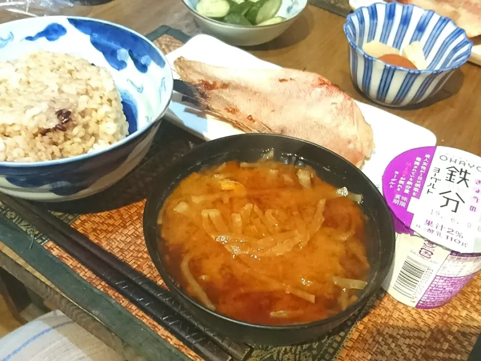 赤魚粕漬け&大根の味噌汁|まぐろさん