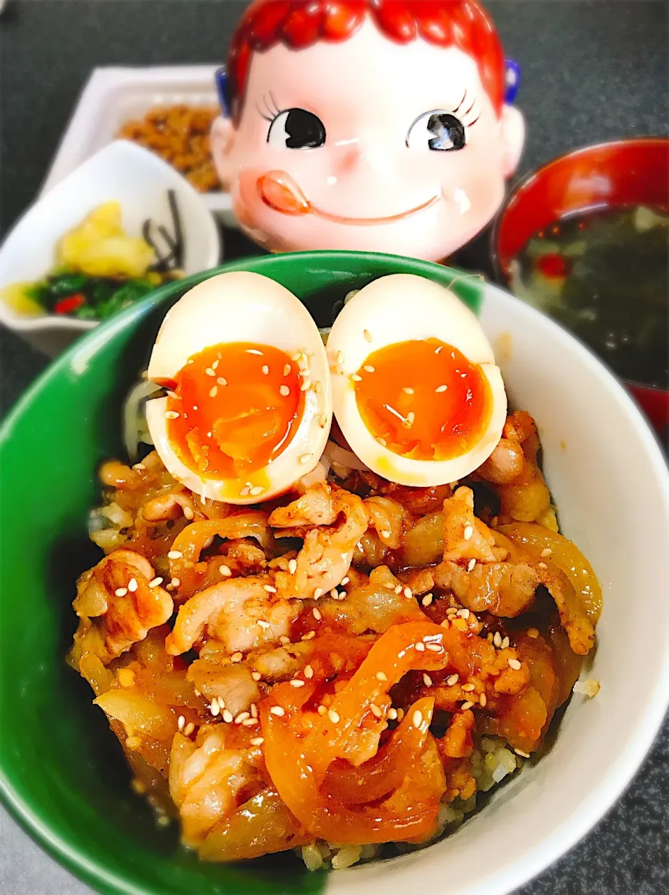 ごはんが進む♡こってりみそ豚丼。|ぽき。さん