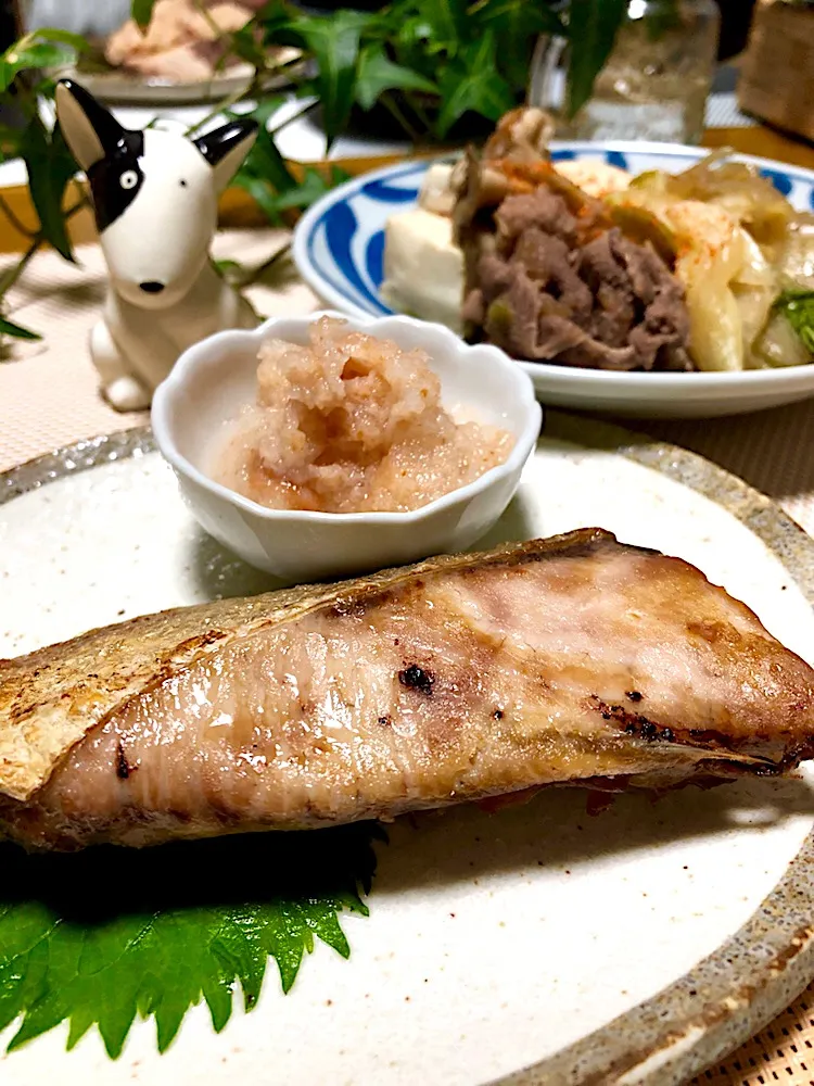 ブリの塩焼き 梅おろし
肉豆腐|くっきいママさん